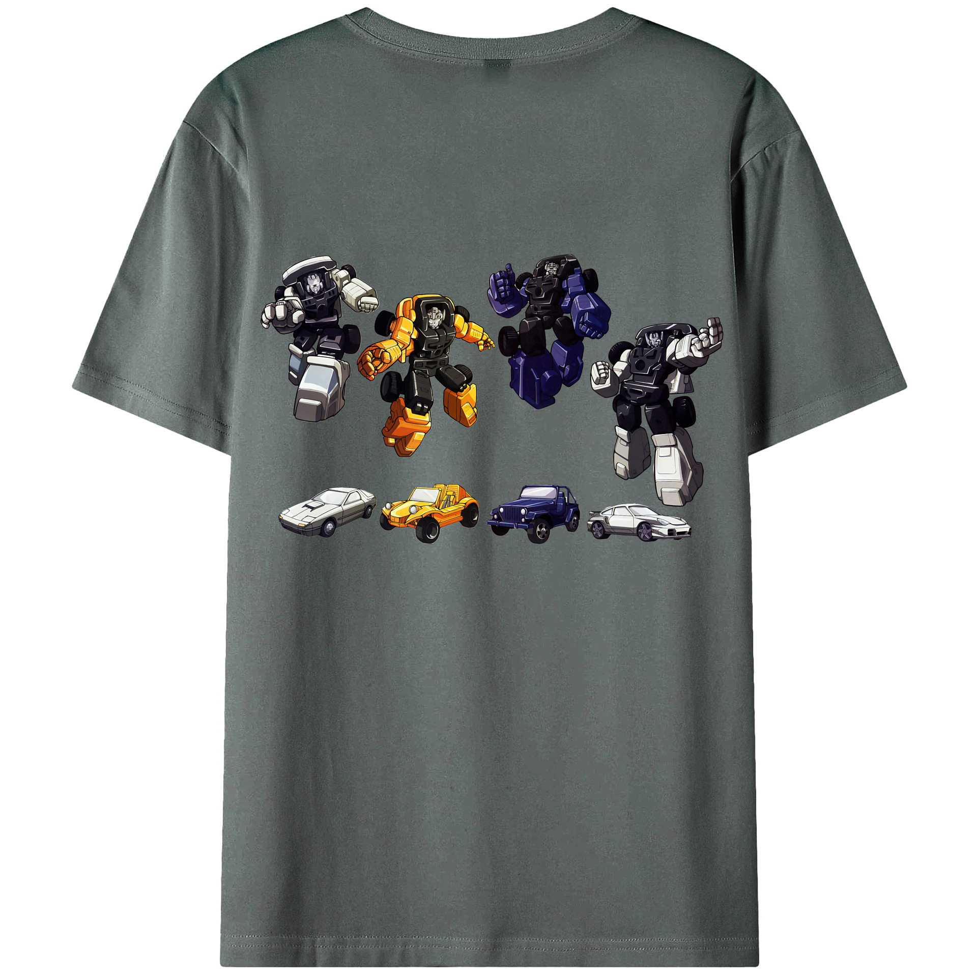（画像用） Transformers トランスフォーマー 綿100％ メンズ半袖Tシャツ（バックプリント） 通気性